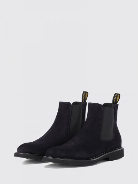 Doucal's Suede Chelsea Boots with Rear Pull Tab