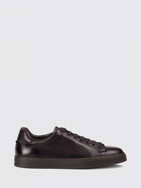 Morgan Sneakers Doucal's in Smooth Calfskin Leather with Rubber Sole