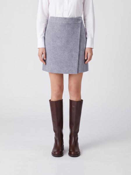 Semicouture High-Waisted Wool Wrap Miniskirt
