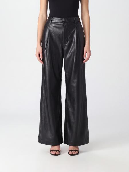 Pantalones anchos Sasha The Andamane de talle alto en piel sintética
