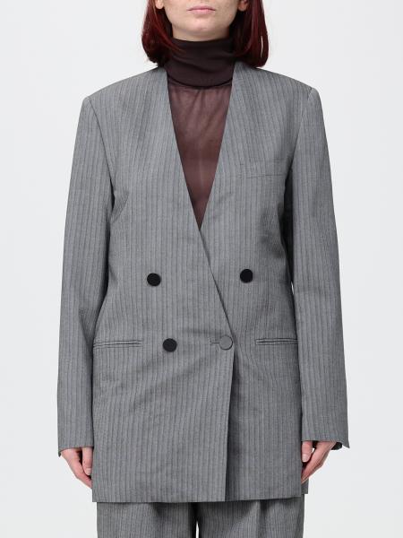 Alberta Ferretti Military-Style Double-Breasted Wool Blend Blazer