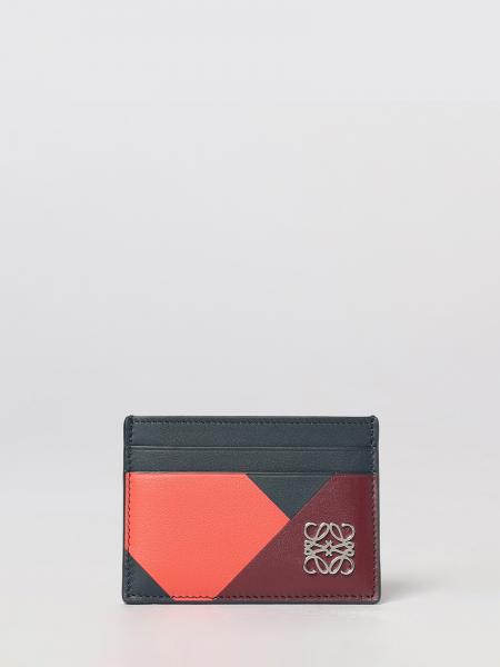 Porte-cartes Anagram Loewe en cuir de veau lisse avec monogramme