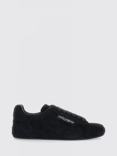 Dolce & Gabbana Portofino Soft Sneakers in Suede Calfskin