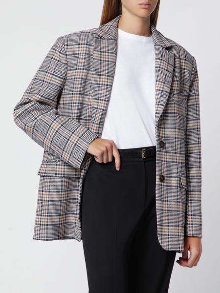 Locker geschnittener einreihiger Tartan-Blazer Anine Bing aus Viskosemischung