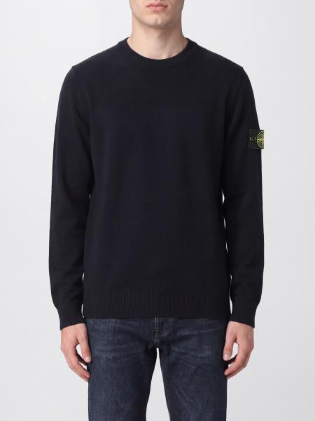 Stone Island Virgin Wool Crewneck Jumper with Compass Logo Patch