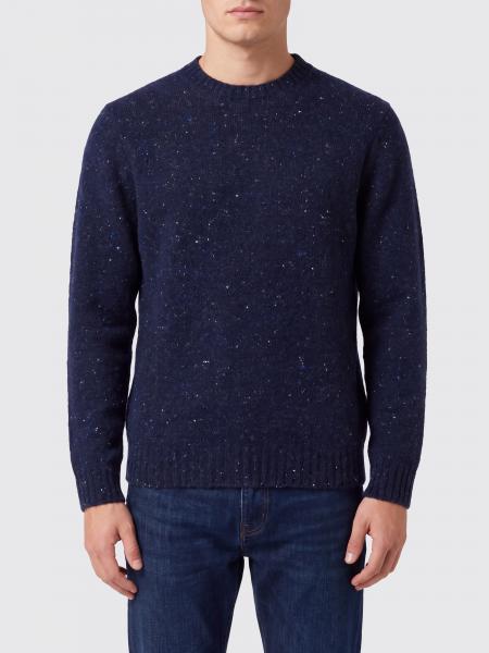 Drumohr Long-Sleeved Crewneck Jumper in a Virgin Wool and Cashmere Blend