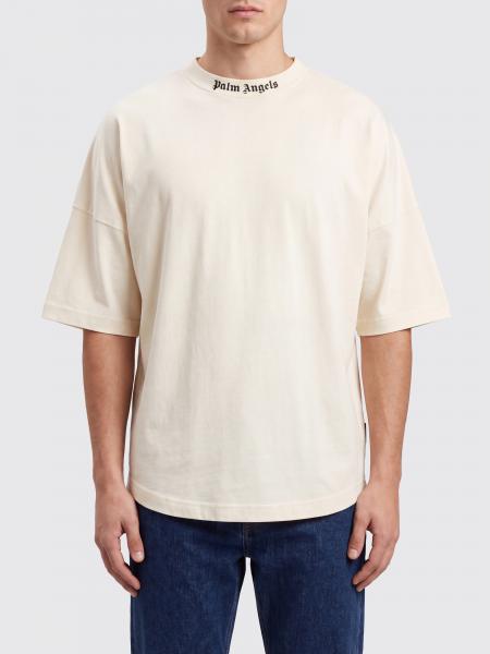 Relaxed Fit Cotton T-Shirt Palm Angels with Contrasting Logo