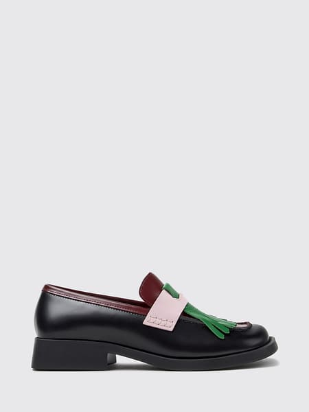 Twins Bicolour Leather Penny Loafers Camper with Fringe and XL Extralight® Sole