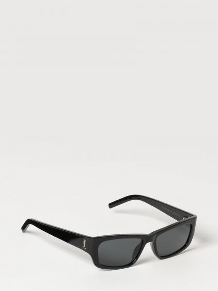 Tortoiseshell Acetate Sunglasses Saint Laurent with YSL Monogram