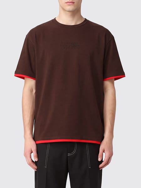 MM6 Maison Margiela Cotton T-shirt with Numeric Logo and Dropped Shoulders