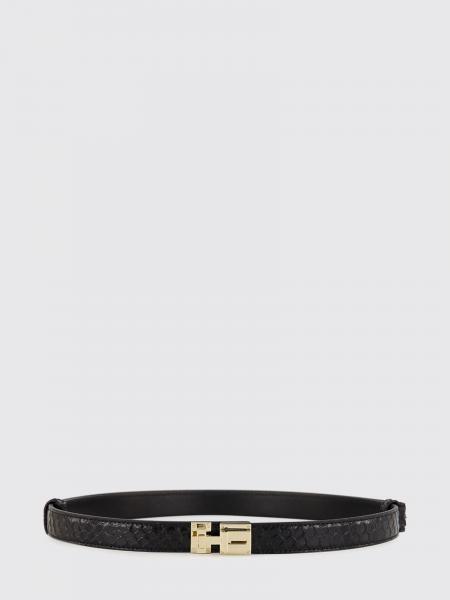 Python-Print Calfskin Leather Belt Tom Ford with Interlocking Buckle