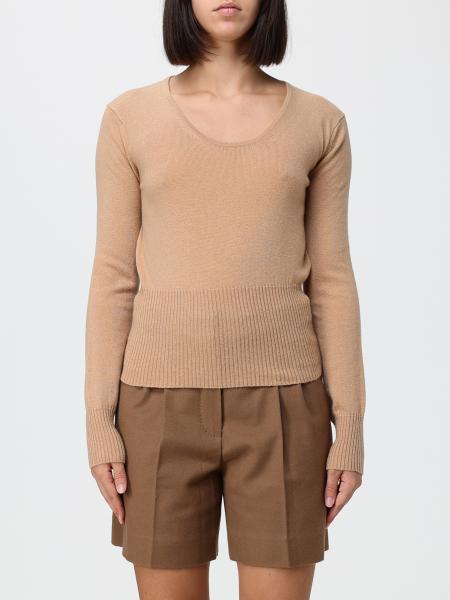 MAX MARA 골지 트리밍이 있는 슬림 핏 울 및 캐시미어 크루넥 스웨터