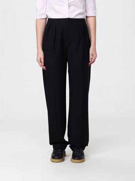 Pantalon palazzo Jil Sander en laine vierge à taille haute et jambe large