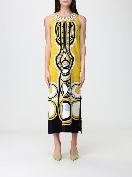 La DoubleJ Totem Ethnic Print Cotton Terry Midi Tunic Dress