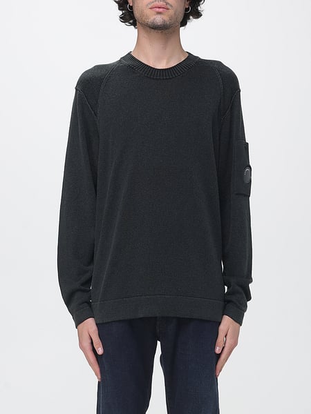 Crew Neck Pure Wool Jumper C.P. Company with Patch Pocket