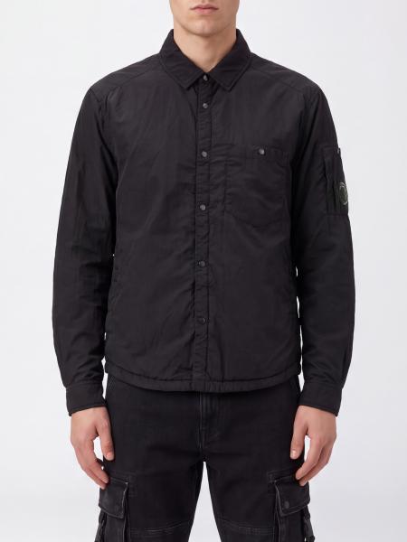 Giacca a camicia C.P. Company in nylon riciclato con chiusura a zip