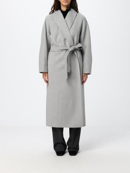 Cappotto lungo a vestaglia 'S Max Mara in pura lana con cintura
