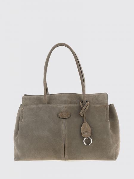 Tod's Suede Shoulder Bag with Double Handle and Charm