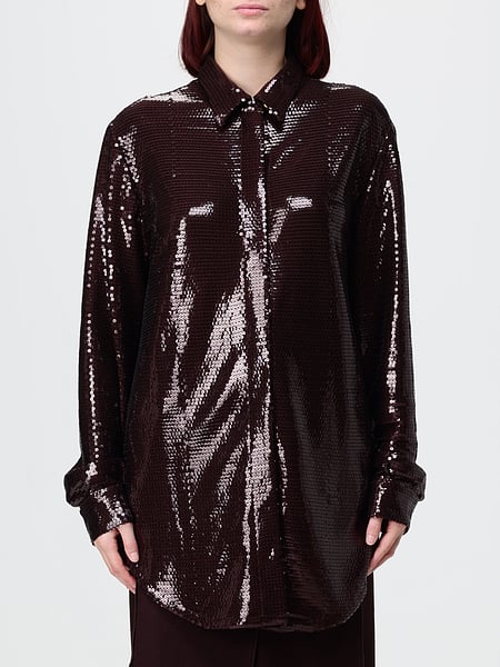 Alberta Ferretti Long-Sleeved All-Over Sequin Shirt