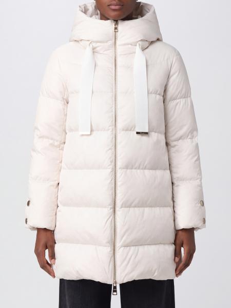 Herno A-Shape Short Hooded Down Jacket in Quilted Technical Satin