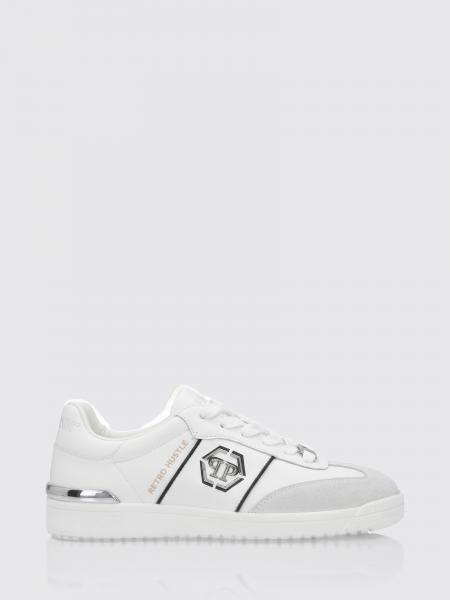 PHILIPP PLEIN Retro Hustle 六边形徽标皮革运动鞋