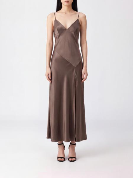 Long Slip Dress Alberta Ferretti in Viscose with Front Slit