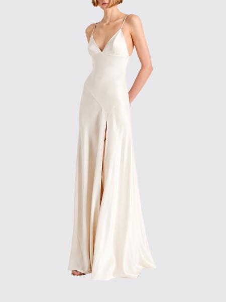 Long Slip Dress Alberta Ferretti in Viscose with Front Slit