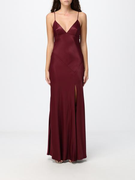Long Slip Dress Alberta Ferretti in Viscose with Front Slit