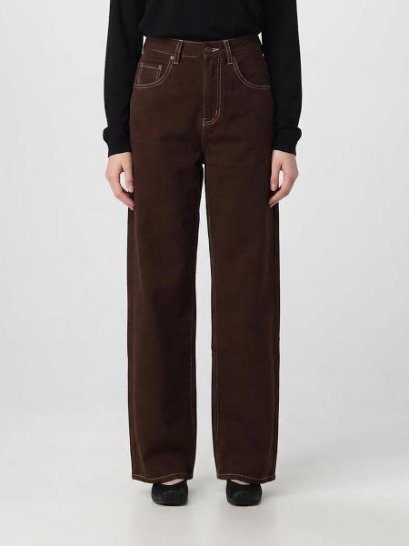Pantalon large Phyllis Uma Wang en laine mélangée à taille haute