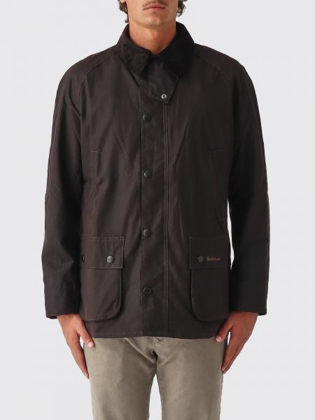 BARBOUR Ashby 왁스 코튼 재킷 (코듀로이 칼라 및 포켓)