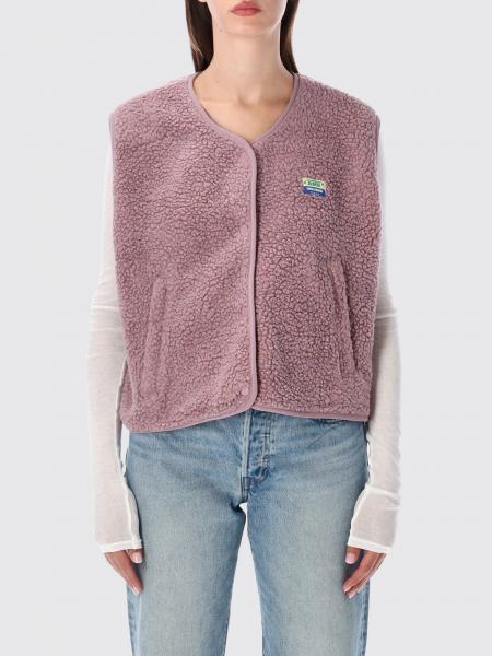 Chaleco acolchado de forro polar American Vintage con cuello redondo y bolsillos