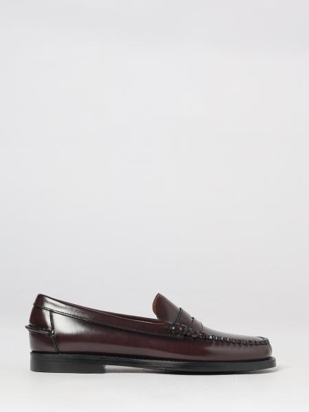 Classic Dan Smooth Leather Penny Loafers Sebago with Saddle Strap