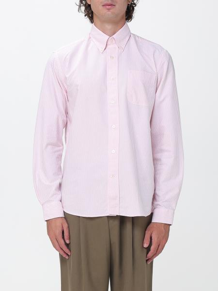 Sebago Striped Cotton Poplin Shirt with Button-Down Collar