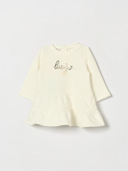 Robe sweat évasée Liu Jo pour fille en coton avec imprimé brodé et strass