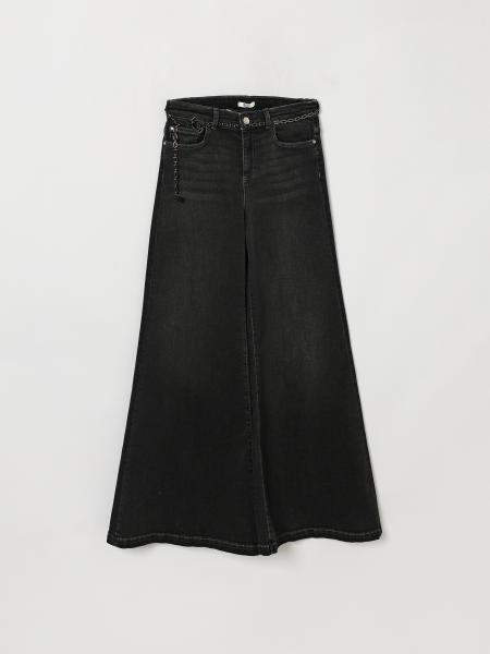 Jeans wide leg Liu Jo da bambina in denim con vita elasticizzata