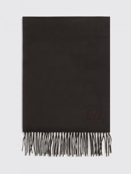 Max Mara 100% Pure Cashmere Scarf with Embroidered Logo Detail