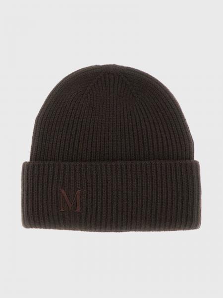MAX MARA Gerippte Woll-Beanie mit Jacquard-Logo und Umschlag