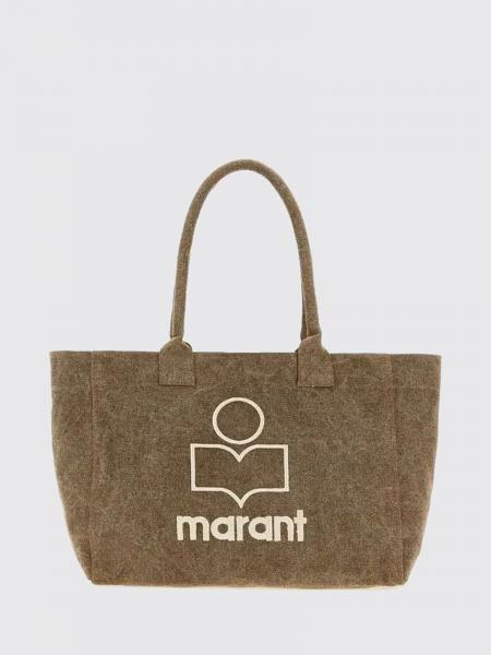 Isabel Marant Yenky Cotton Tote Bag with Contrasting Front Logo