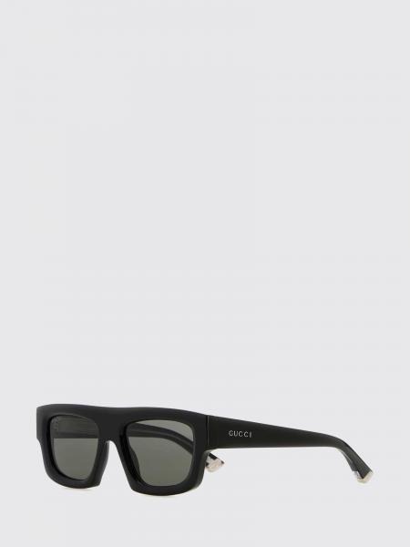 Gucci Aviator Sunglasses in Acetate with Rectangular Frame and Logo