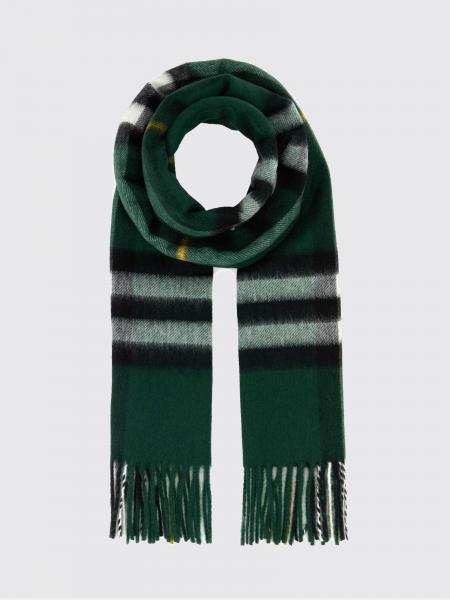 Burberry 100% Cashmere Check Scarf with Fringed Edges