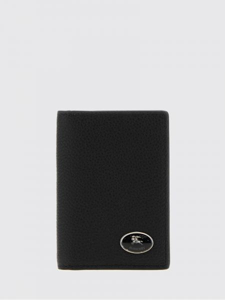 Burberry Grained Calfskin Bifold Card Holder with Front Logo