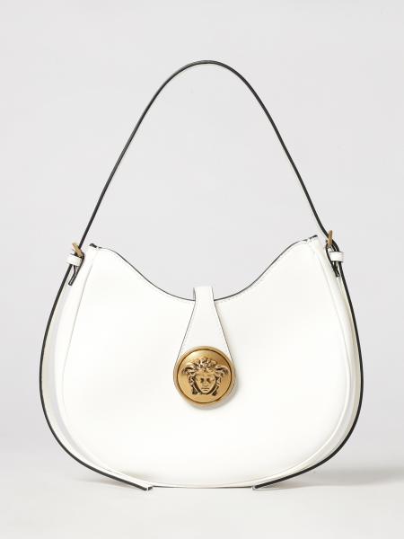 Versace Emblème Lambskin Leather Hobo Bag with Medusa Logo