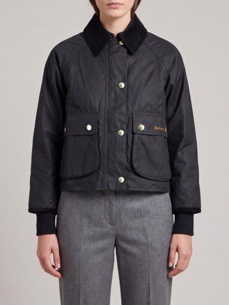 Barbour Beadnell Waxed Cotton Jacket with Corduroy Collar
