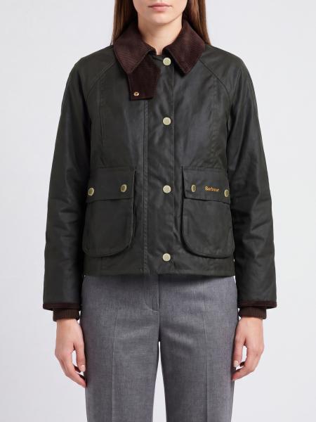 Barbour Beadnell Waxed Cotton Jacket with Corduroy Collar