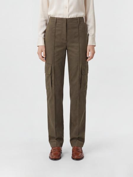 Burberry High-Waisted Slim Fit Cotton-Blend Cargo Trousers