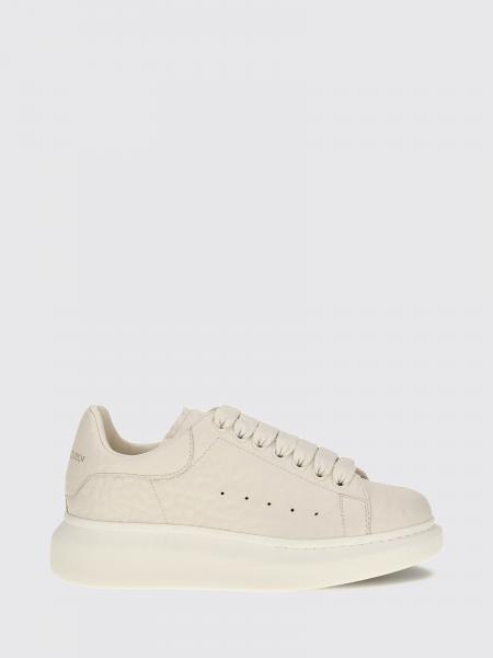 Oversize Embossed Leather Sneakers McQueen with Signature Chunky Sole