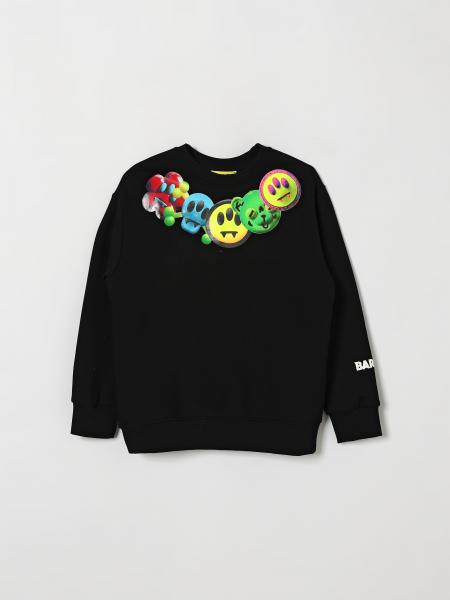 Barrow Kids Boy's Black Cotton Sweatshirt with Graphic Print