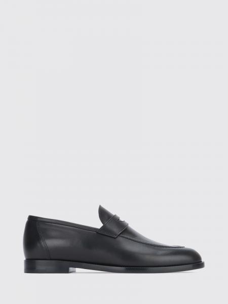 Mocassins Penny Loro Piana en cuir de veau lisse avec couture en relief