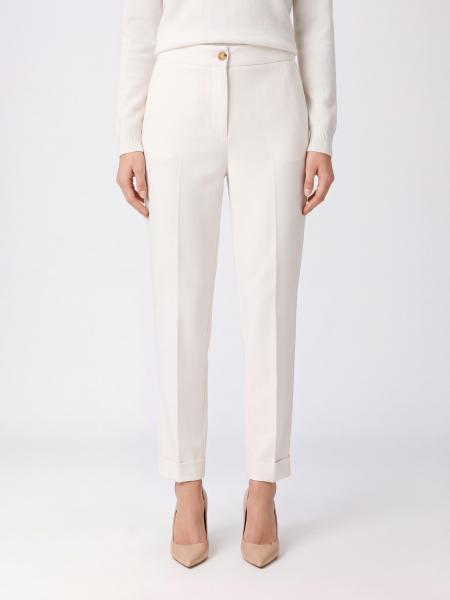 MM MAX MARA 中腰修身裁短款科技平纹针织长裤