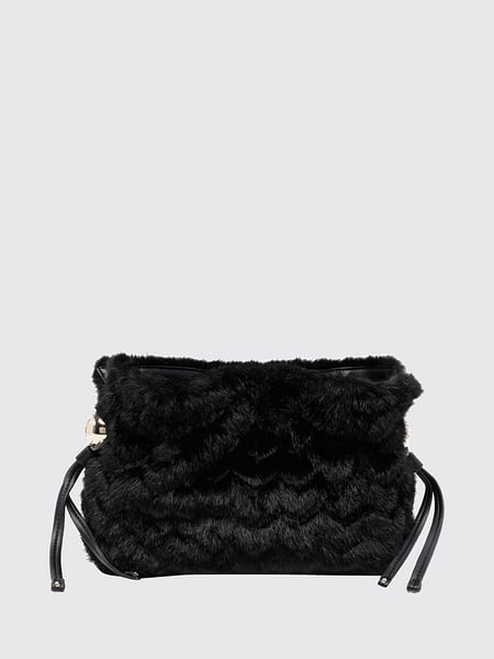 Riccy Small Crossbody Bag Liu Jo in Faux Fur with Logo Plaque